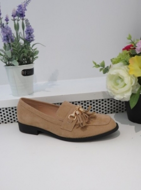 Mokasyny damskie na płaskim (36-41) 77-441 BEIGE