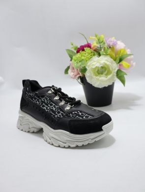 Buty sportowe damskie na płaskim (36-41) AB967 BLACK