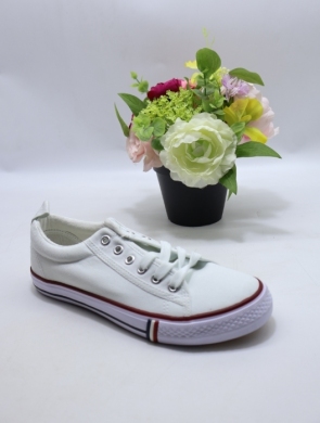 Trampki damskie na płaskim (36-41) 77078-3 WHITE