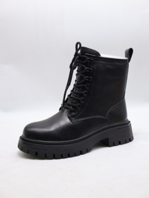 Botki damskie ocieplane na płaskim (36-41) X80289-26B BLACK