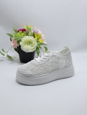 Buty sportowe damskie na płaskim (36-41) SI8832 WHITE