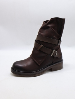 Botki damskie na płaskim (36-41) HL-07 BROWN