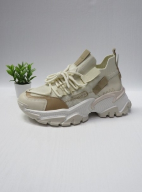 Buty sportowe damskie na płaskim (36-41) BL322 BEIGE