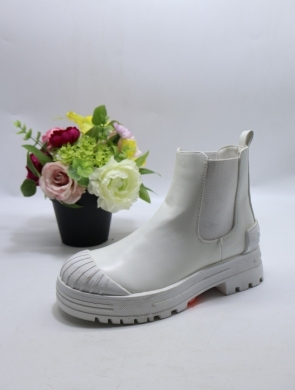 Botki damskie na płaskim (36-41) D61 WHITE