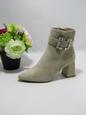 Botki damskie na obcasie (36-41) DE927 BEIGE
