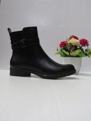Botki damskie ocieplane na płaskim (36-41) 003A BLACK