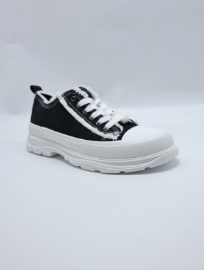 Trampki damskie na płaskim (36-41) H2059 BLACK