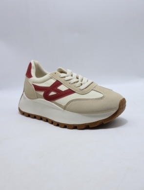 Buty sportowe damskie na płaskim (36-41) B2141 BEIGE
