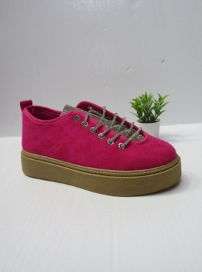 Buty sportowe damskie na płaskim (36-41) BL375 FUSHIA