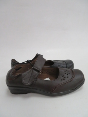 Półbuty damskie na koturnie (37-42) E583 BLACK/BROWN