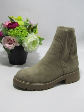 Botki damskie na płaskim (36-41) 9688A KHAKI