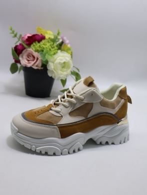 Buty sportowe damskie na płaskim (36-40) AB897 BEIGE