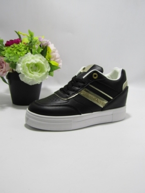 Buty sportowe damskie na koturnie (36-41) 85-935 BLACK