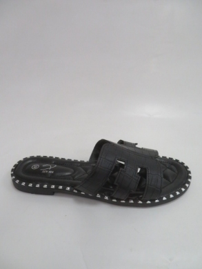 Klapki damskie na płaskim (36-41) W375 BLACK