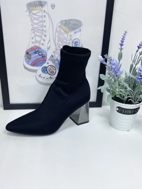 Botki damskie na obcasie (36-41) 5766 BLACK