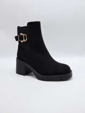 Botki damskie ocieplane na obcasie (36-41) BM180 BLACK