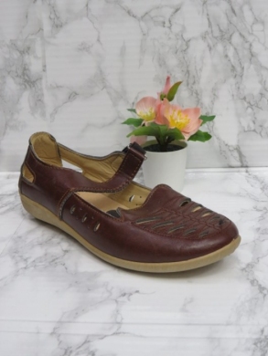 Sandały damskie na płaskim (37-43) V02 BROWN
