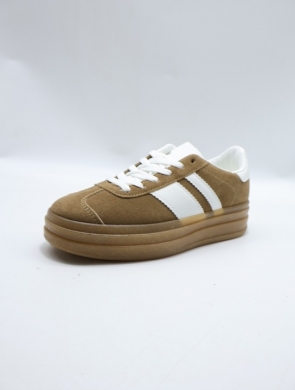 Buty sportowe damskie na płaskim (36-41) BH-2201 KHAKI