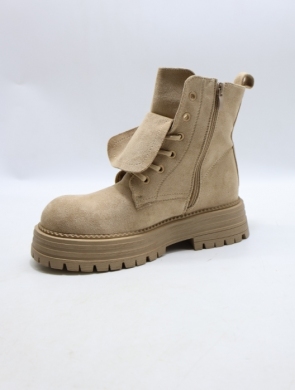 Botki damskie ocieplane na płaskim (36-41) QH7830 BEIGE
