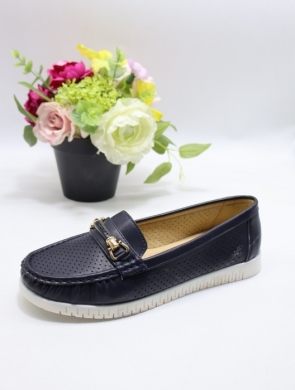 Półbuty damskie na płaskim (36-41) 5850 NAVY