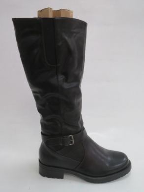 Kozaki damskie ocieplane na płaskim (37-41) 509-13A BLACK