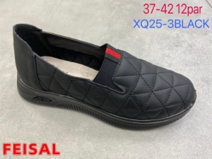 Półbuty damskie na płaskim (37-42) XQ25-3 BLACK