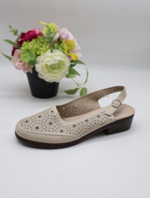 Sandały damskie na obcasie (36-42) 22319-3 BEIGE
