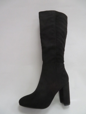 Kozaki damskie ocieplane na obcasie (36-41) 5256 BLACK