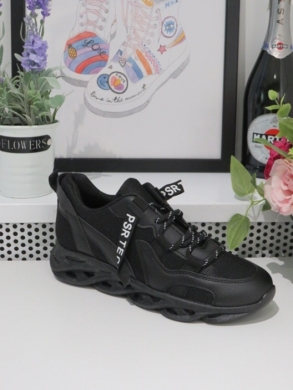 Buty sportowe damskie na płaskim (36-41) F05 BLACK