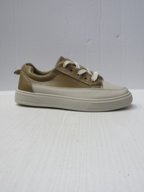 Trampki damskie na płaskim (36-41) 957 BEIGE/KHAKI