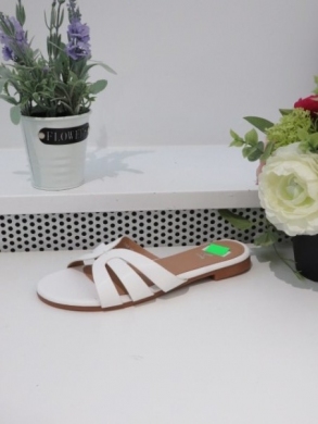 Klapki damskie na płaskim (36-41) 5093 WHITE