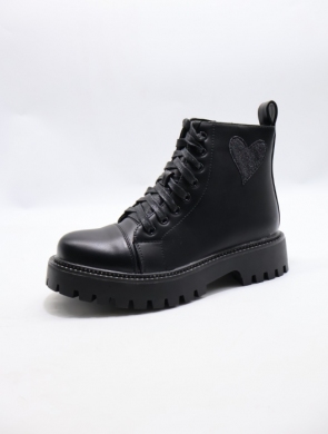 Botki damskie na płaskim (36-41) 9681A BLACK