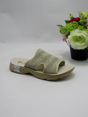 Klapki damskie na płaskim (39-43) DX8130 BEIGE