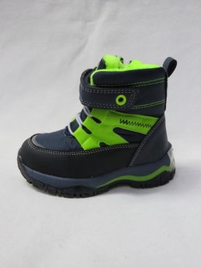 Botki chłopięce ocieplane (23-28) F978 BLUE/GREEN