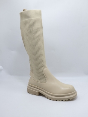 Kozaki damskie na płaskim (36-41) 9072 BEIGE