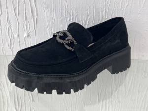 Mokasyny damskie na koturnie (36-41) GD-XR-330A BLACK