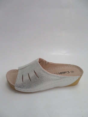 Klapki damskie na koturnie (36-41) C9902-12 SILVER