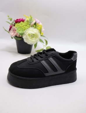 Buty sportowe damskie na płaskim (36-41) 6394-1 BLACK
