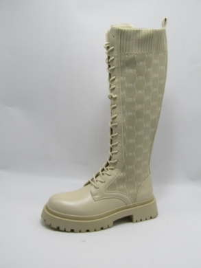 Kozaki damskie na płaskim (36-41) VR106 BEIGE