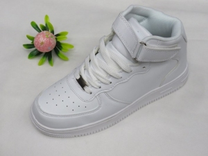 Buty sportowe damskie na płaskim (35-40) S1207 WHITE