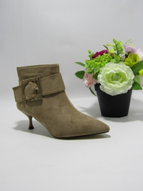 Botki damskie na szpilce (36-41) 7291 KHAKI