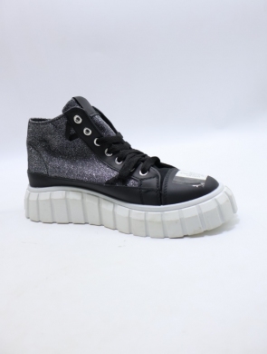 Trampki damskie na płaskim (36-41) XLL23186 BLACK