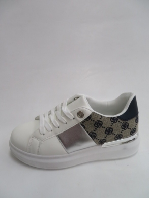 Buty sportowe damskie na płaskim (36-41) 990 WHITE/BLUE