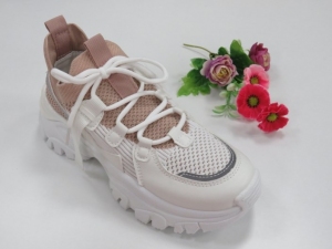 Buty sportowe damskie na płaskim (36-41) 2201C PINK
