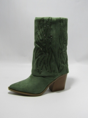 Kozaki damskie na obcasie (36-41) X8356 GREEN
