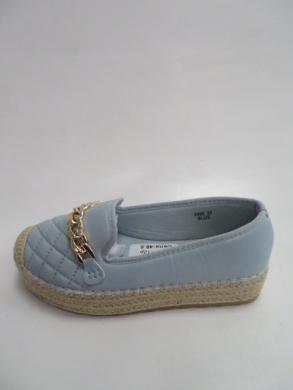 Baleriny Damskie na koturnie (36-41) 6693 BLUE