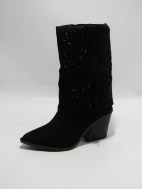 Kozaki damskie na obcasie (36-41) X8356 BLACK