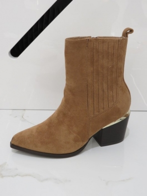 Botki damskie na obcasie (36-41) B904 CAMEL