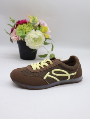 Buty sportowe damskie na płaskim (36-41) LS697 BROWN