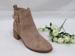 Botki damskie ocieplane na obcasie (36-41) DA67 KHAKI